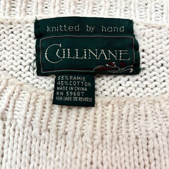 Vintage Cullinane Hand Knit Floral Embroidered Sweater‎ - Picture 4 of 8